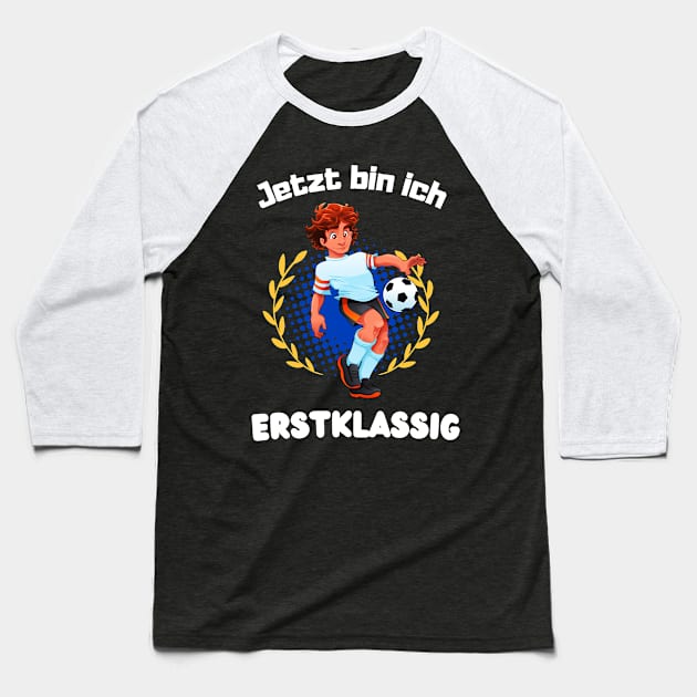 Erstklassig Kinder Schule Fußball Fußballspieler Baseball T-Shirt by Foxxy Merch